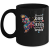 Blessed By God Loved By Jesus Floral Butterfly Christian Mug | teecentury