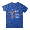 Blessed By God Loved By Jesus Floral Cross Christian Shirt & Tank Top | teecentury