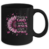 Blessed By God Loved By Jesus Pink Sunflower Christian Mug | teecentury