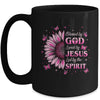 Blessed By God Loved By Jesus Pink Sunflower Christian Mug | teecentury