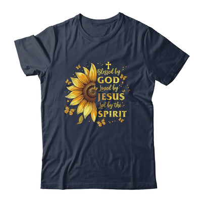 Blessed By God Loved By Jesus Sunflower Christian Shirt & Tank Top | teecentury