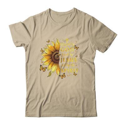 Blessed By God Loved By Jesus Sunflower Christian Shirt & Tank Top | teecentury