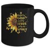 Blessed By God Loved By Jesus Sunflower Christian Mug | teecentury