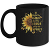 Blessed By God Loved By Jesus Sunflower Christian Mug | teecentury