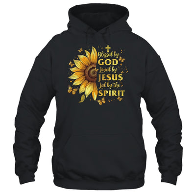 Blessed By God Loved By Jesus Sunflower Christian Shirt & Tank Top | teecentury