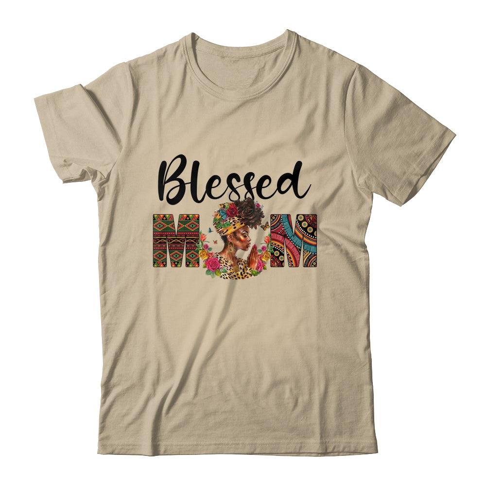 Blessed Mom Africa Black Woman Juneteenth Mother's Day Shirt & Tank Top | teecentury