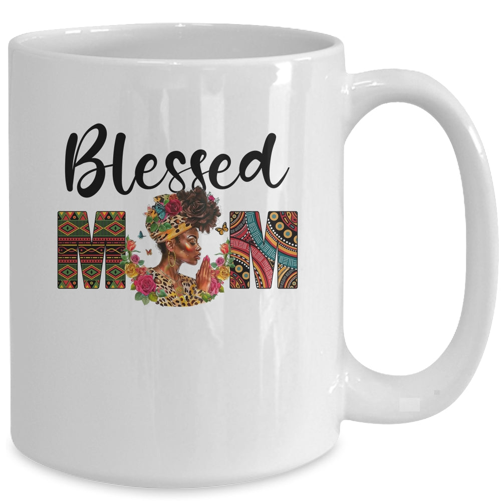 Blessed Mom Africa Black Woman Juneteenth Mother's Day Mug | teecentury