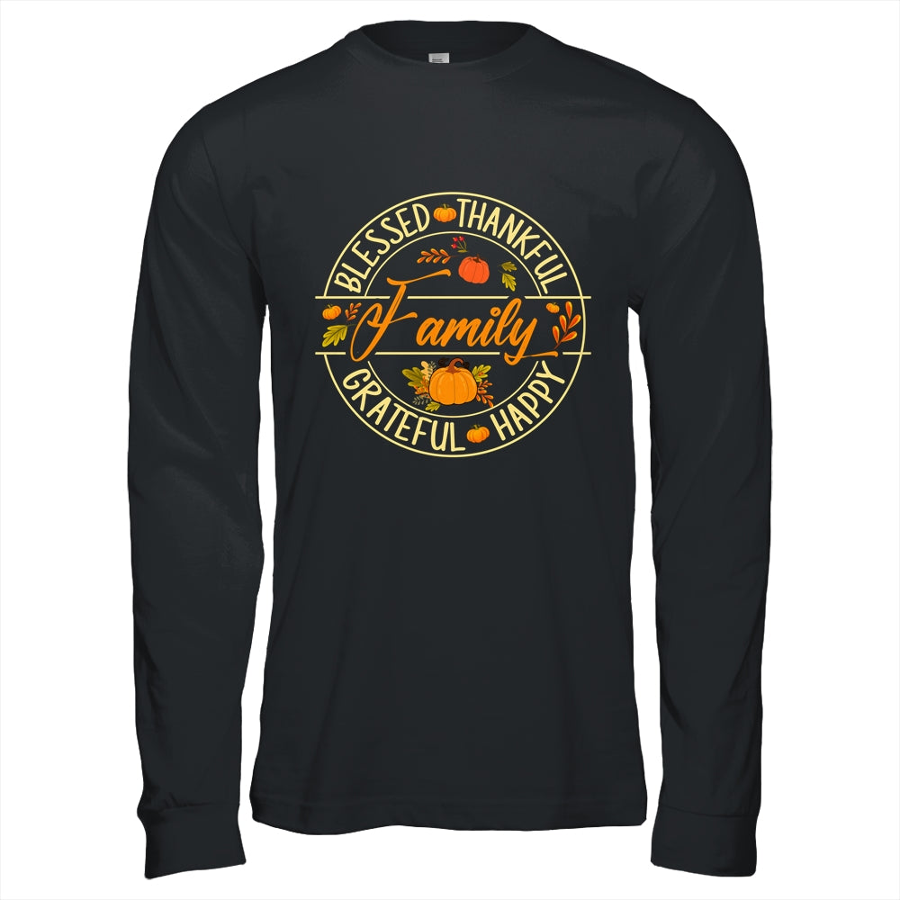Blessed Thankful Family Thanksgiving Grateful Men Women Kids Shirt & Hoodie | teecentury