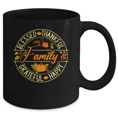 Blessed Thankful Family Thanksgiving Grateful Men Women Kids Mug | teecentury