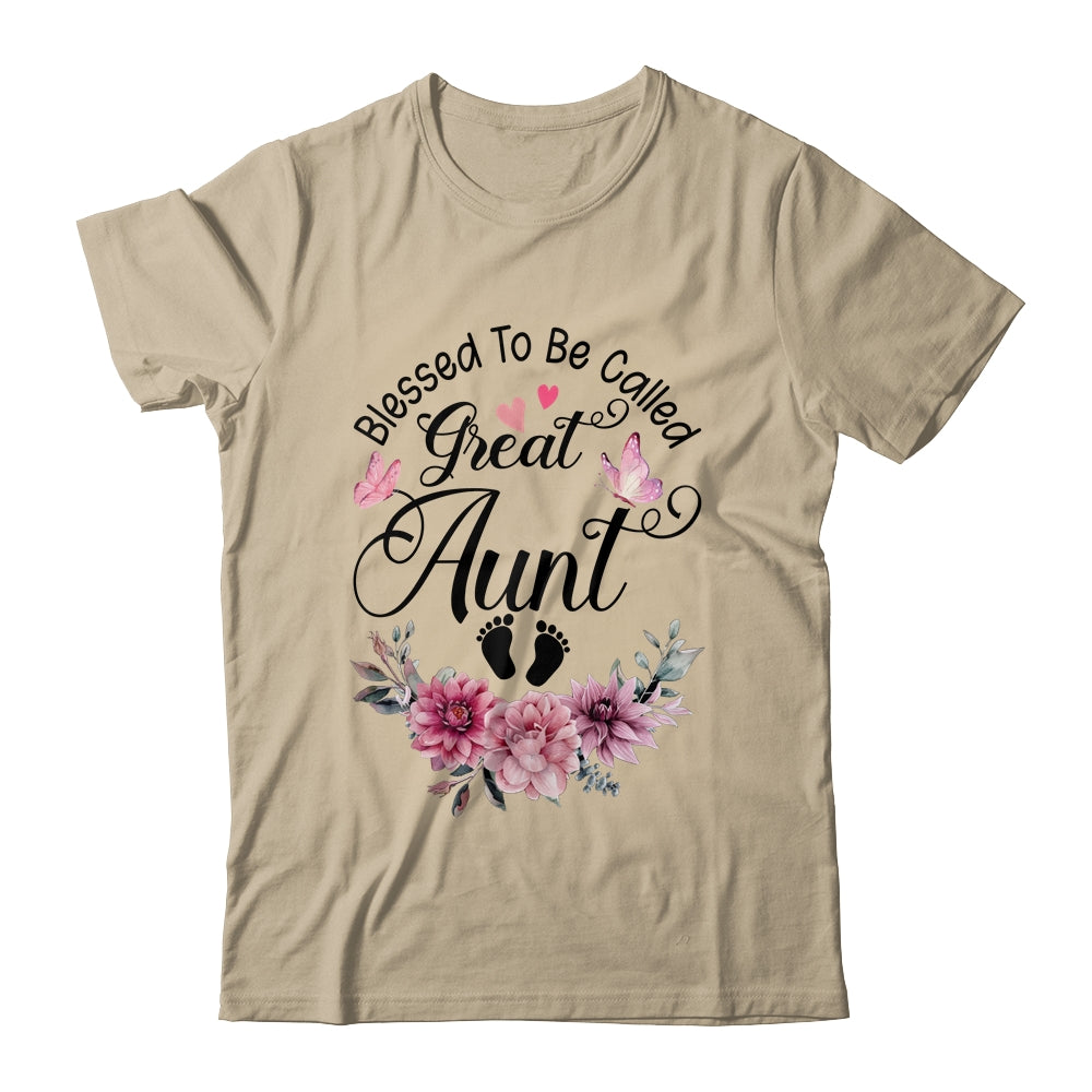 Blessed To Be Called Aunt Floral Aunt Mothers Day Shirt & Tank Top | teecentury