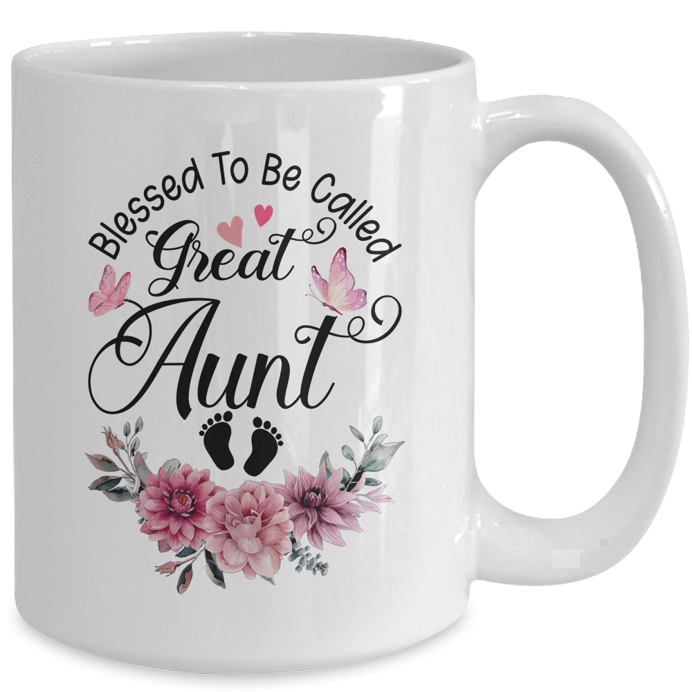 Blessed To Be Called Aunt Floral Aunt Mothers Day Mug | teecentury