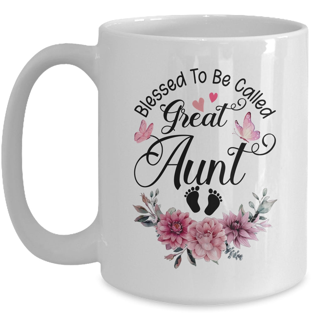 Blessed To Be Called Aunt Floral Aunt Mothers Day Mug | teecentury