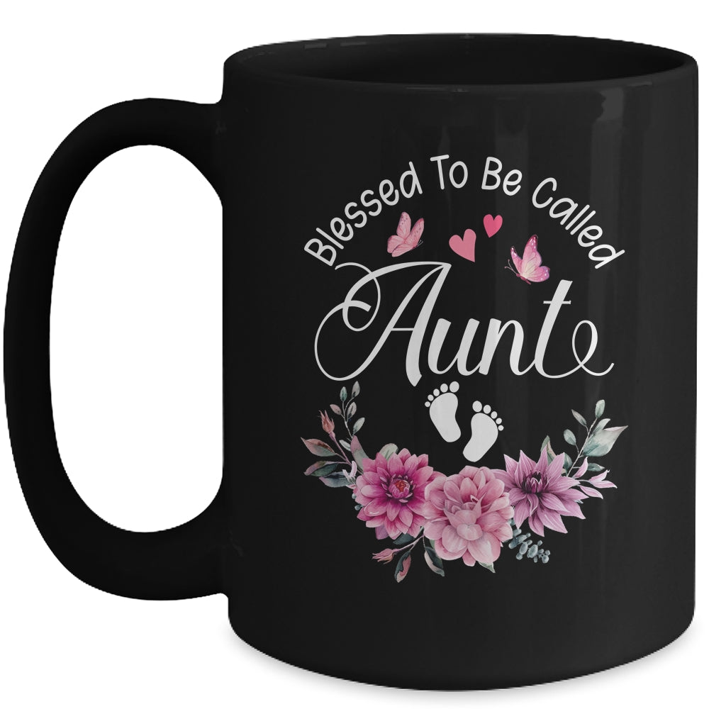Blessed To Be Called Aunt Women Floral Decor Aunt Mug | teecentury