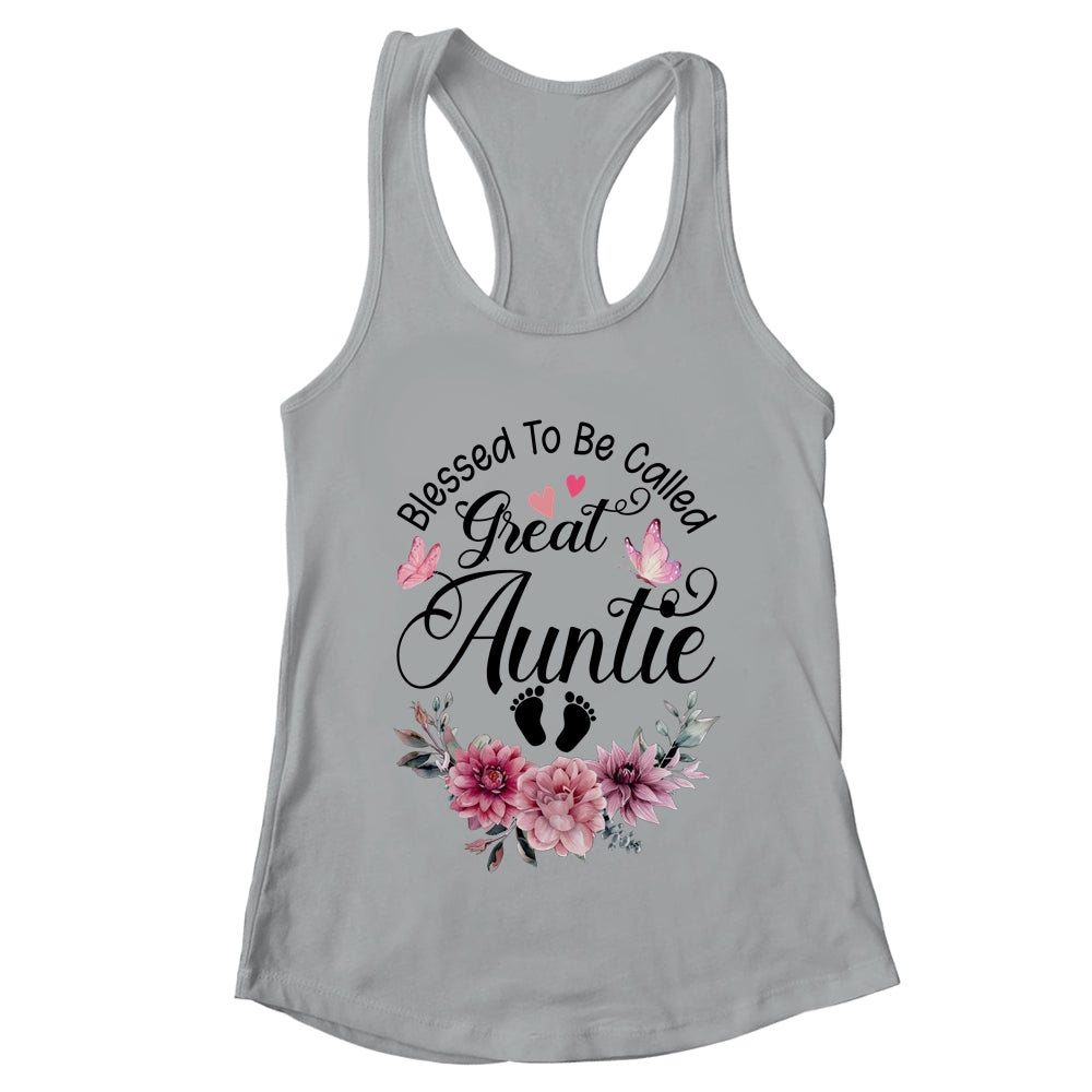 Blessed To Be Called Auntie Floral Auntie Mothers Day Shirt & Tank Top | teecentury