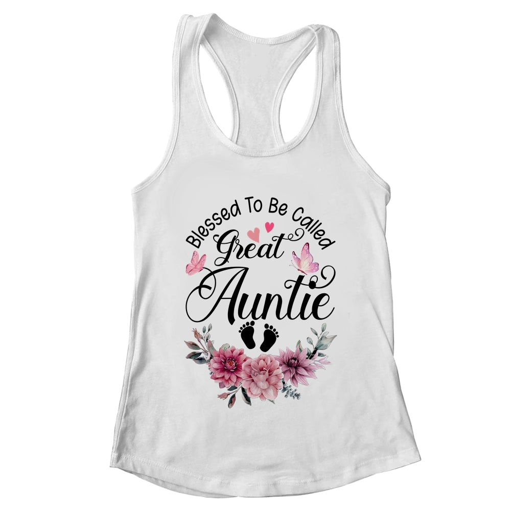 Blessed To Be Called Auntie Floral Auntie Mothers Day Shirt & Tank Top | teecentury