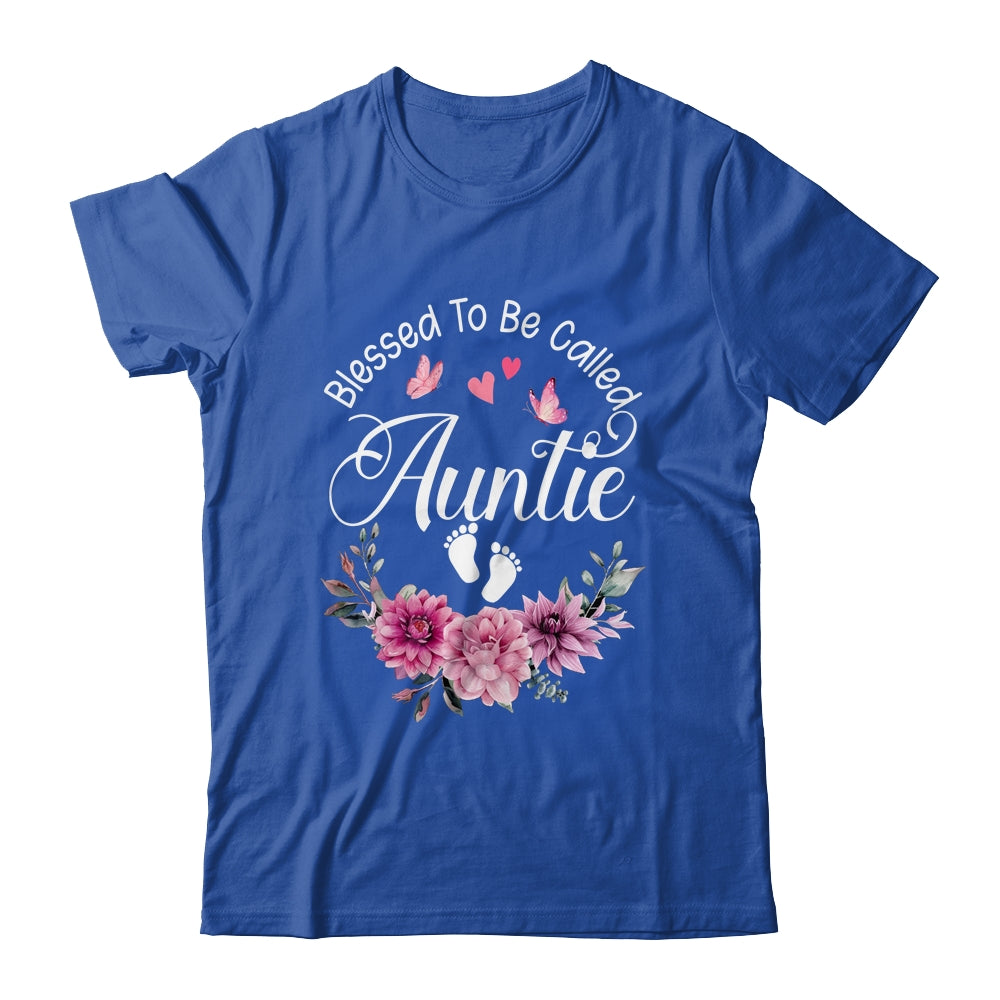 Blessed To Be Called Auntie Women Floral Decor Auntie Shirt & Tank Top | teecentury