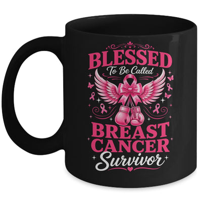 Blessed To Be Called Breast Cancer Survivor Pink Ribbon Mug | teecentury