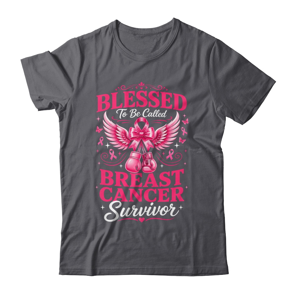 Blessed To Be Called Breast Cancer Survivor Pink Ribbon Shirt & Hoodie | teecentury