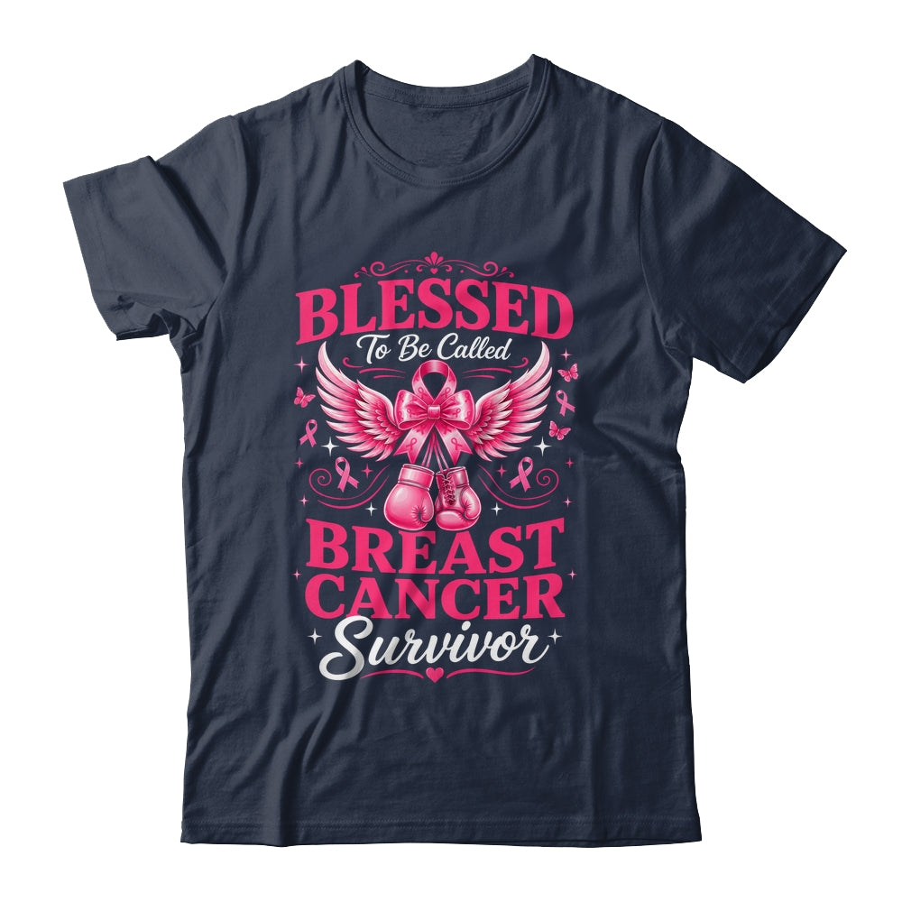 Blessed To Be Called Breast Cancer Survivor Pink Ribbon Shirt & Hoodie | teecentury