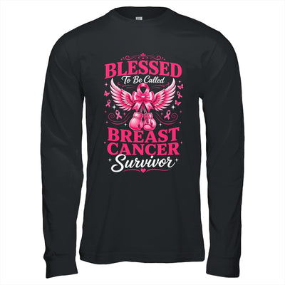 Blessed To Be Called Breast Cancer Survivor Pink Ribbon Shirt & Hoodie | teecentury