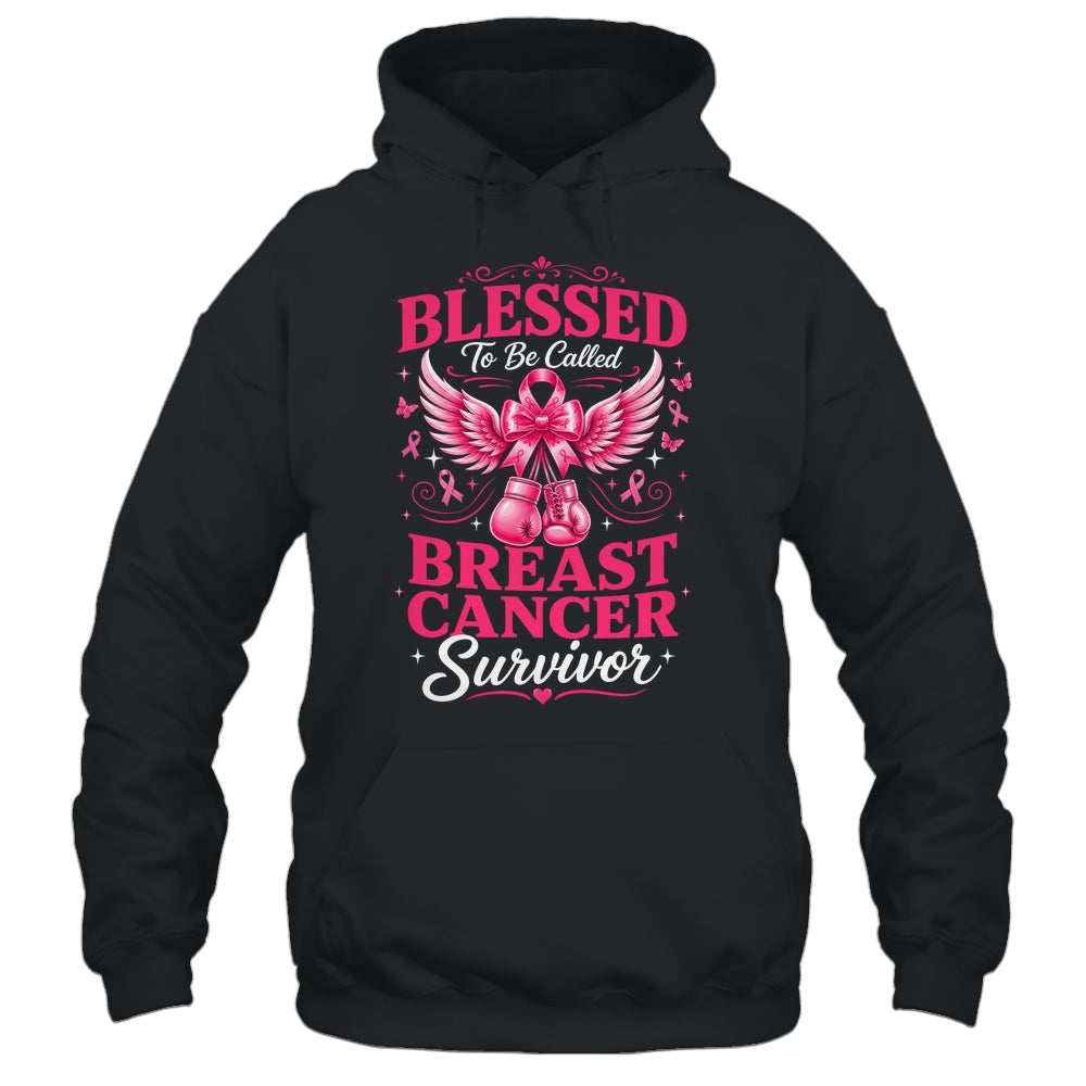 Blessed To Be Called Breast Cancer Survivor Pink Ribbon Shirt & Hoodie | teecentury