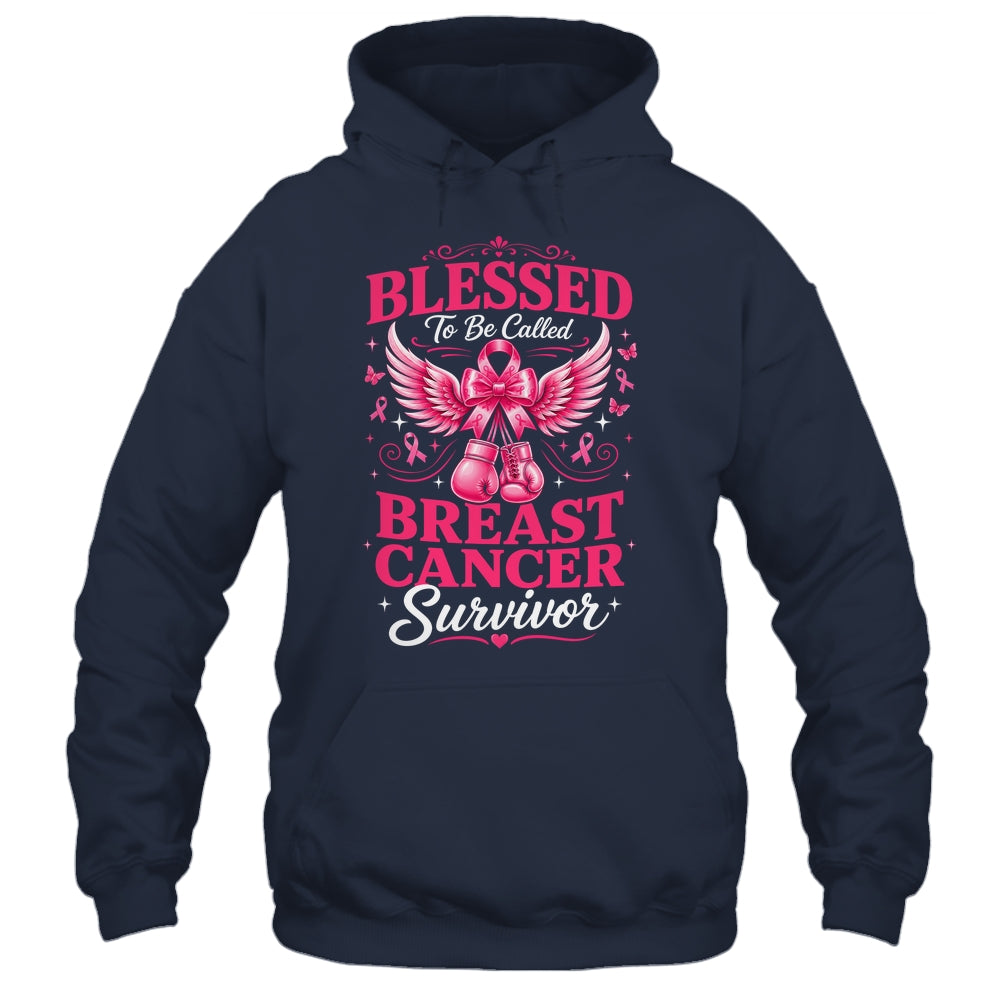 Blessed To Be Called Breast Cancer Survivor Pink Ribbon Shirt & Hoodie | teecentury