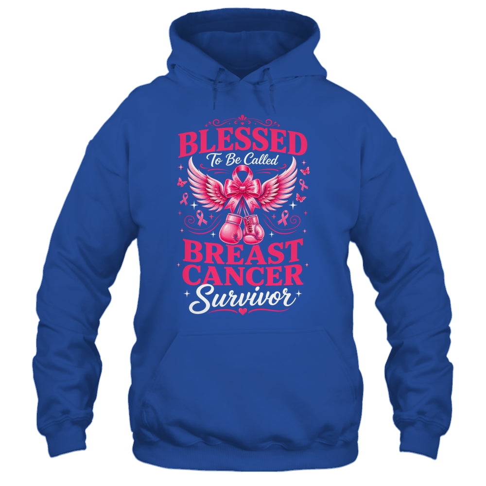 Blessed To Be Called Breast Cancer Survivor Pink Ribbon Shirt & Hoodie | teecentury