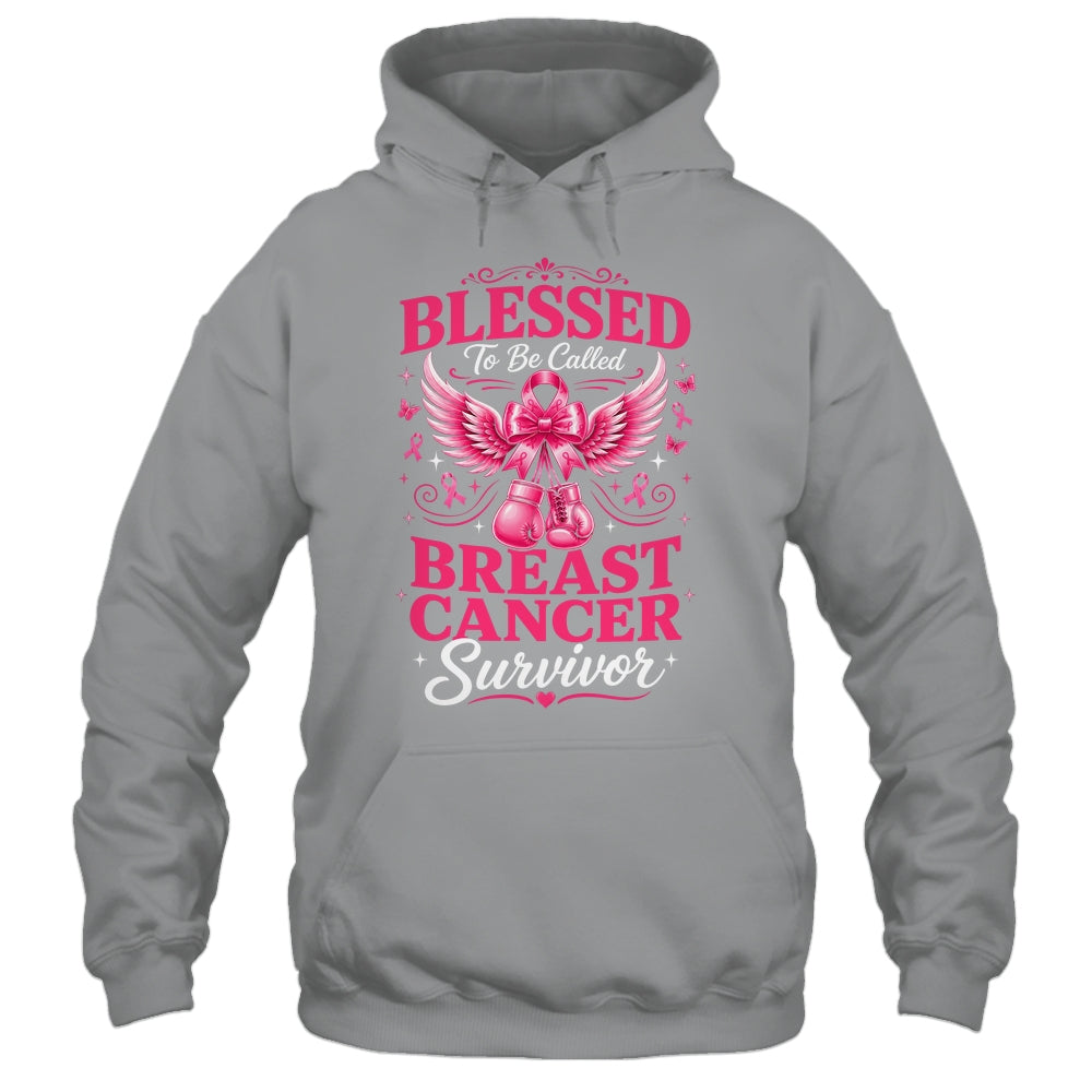 Blessed To Be Called Breast Cancer Survivor Pink Ribbon Shirt & Hoodie | teecentury