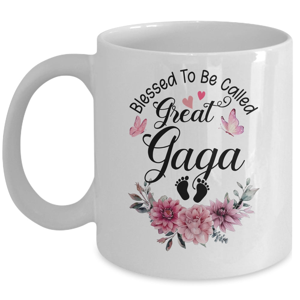 Blessed To Be Called Gaga Floral Gaga Mothers Day Mug | teecentury