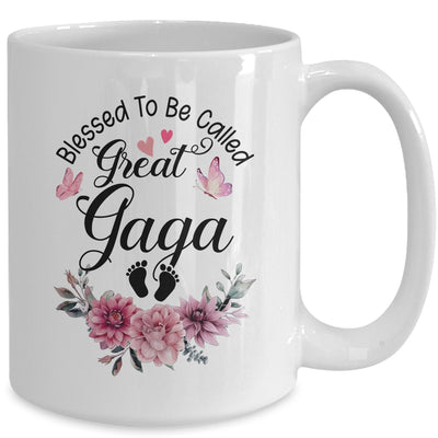 Blessed To Be Called Gaga Floral Gaga Mothers Day Mug | teecentury