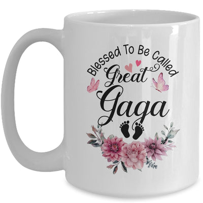 Blessed To Be Called Gaga Floral Gaga Mothers Day Mug | teecentury