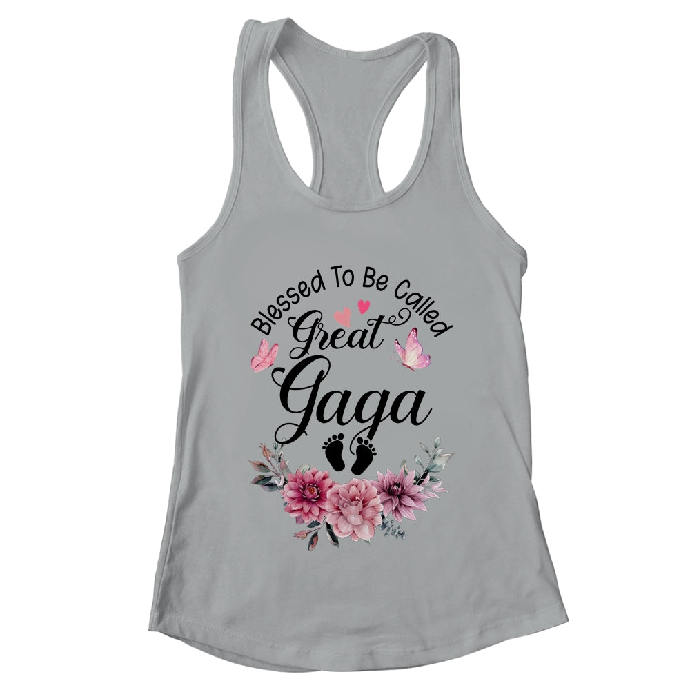 Blessed To Be Called Gaga Floral Gaga Mothers Day Shirt & Tank Top | teecentury