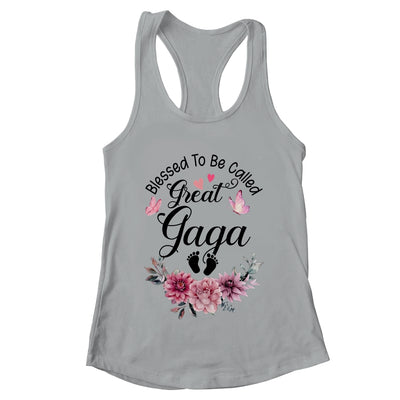 Blessed To Be Called Gaga Floral Gaga Mothers Day Shirt & Tank Top | teecentury