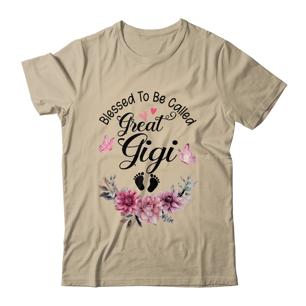 Blessed To Be Called Gigi Floral Gigi Mothers Day Shirt & Tank Top | teecentury