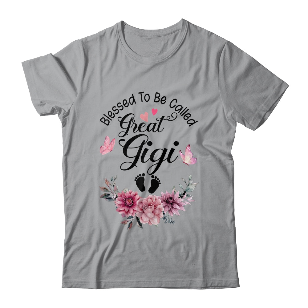 Blessed To Be Called Gigi Floral Gigi Mothers Day Shirt & Tank Top | teecentury