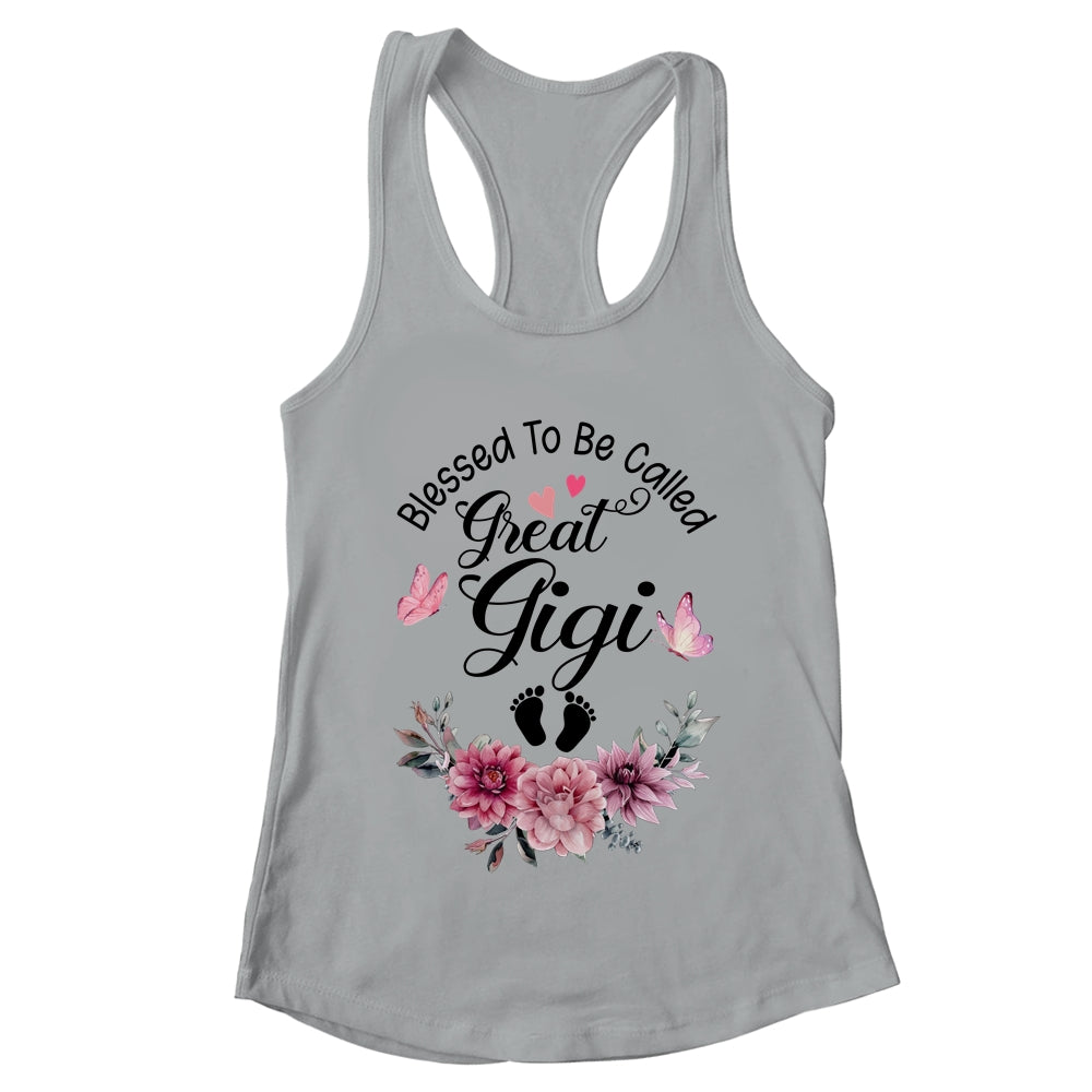 Blessed To Be Called Gigi Floral Gigi Mothers Day Shirt & Tank Top | teecentury