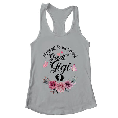 Blessed To Be Called Gigi Floral Gigi Mothers Day Shirt & Tank Top | teecentury