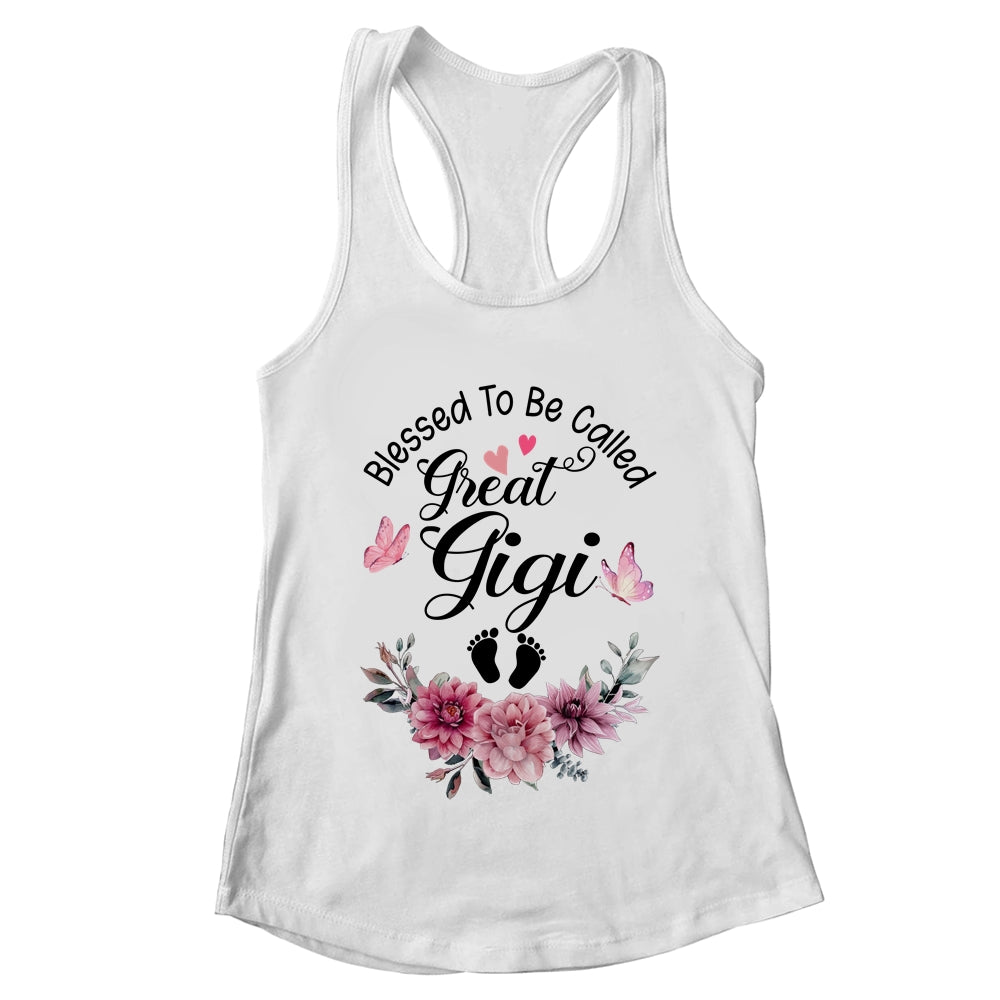 Blessed To Be Called Gigi Floral Gigi Mothers Day Shirt & Tank Top | teecentury
