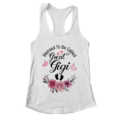 Blessed To Be Called Gigi Floral Gigi Mothers Day Shirt & Tank Top | teecentury