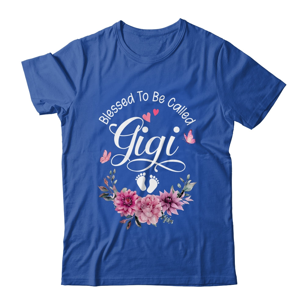 Blessed To Be Called Gigi Women Floral Decor Gigi Shirt & Tank Top | teecentury