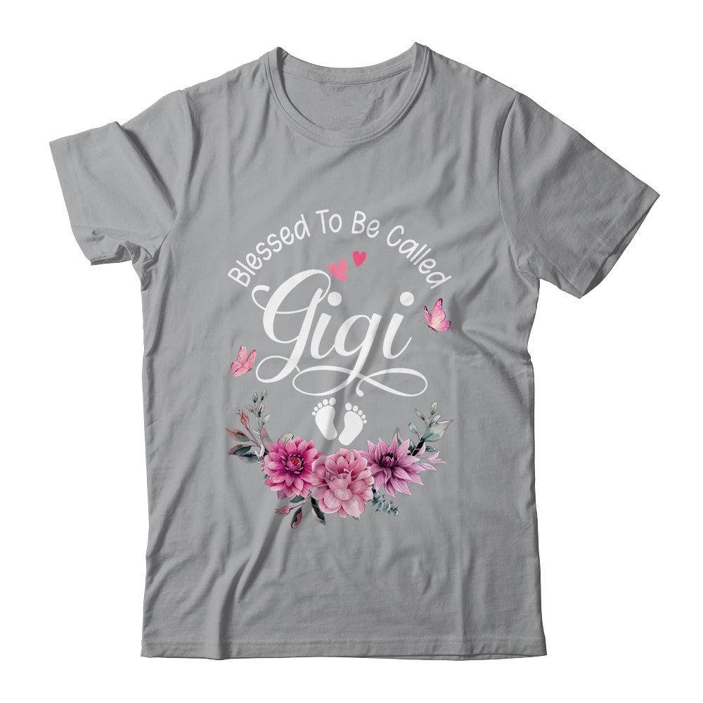 Blessed To Be Called Gigi Women Floral Decor Gigi Shirt & Tank Top | teecentury