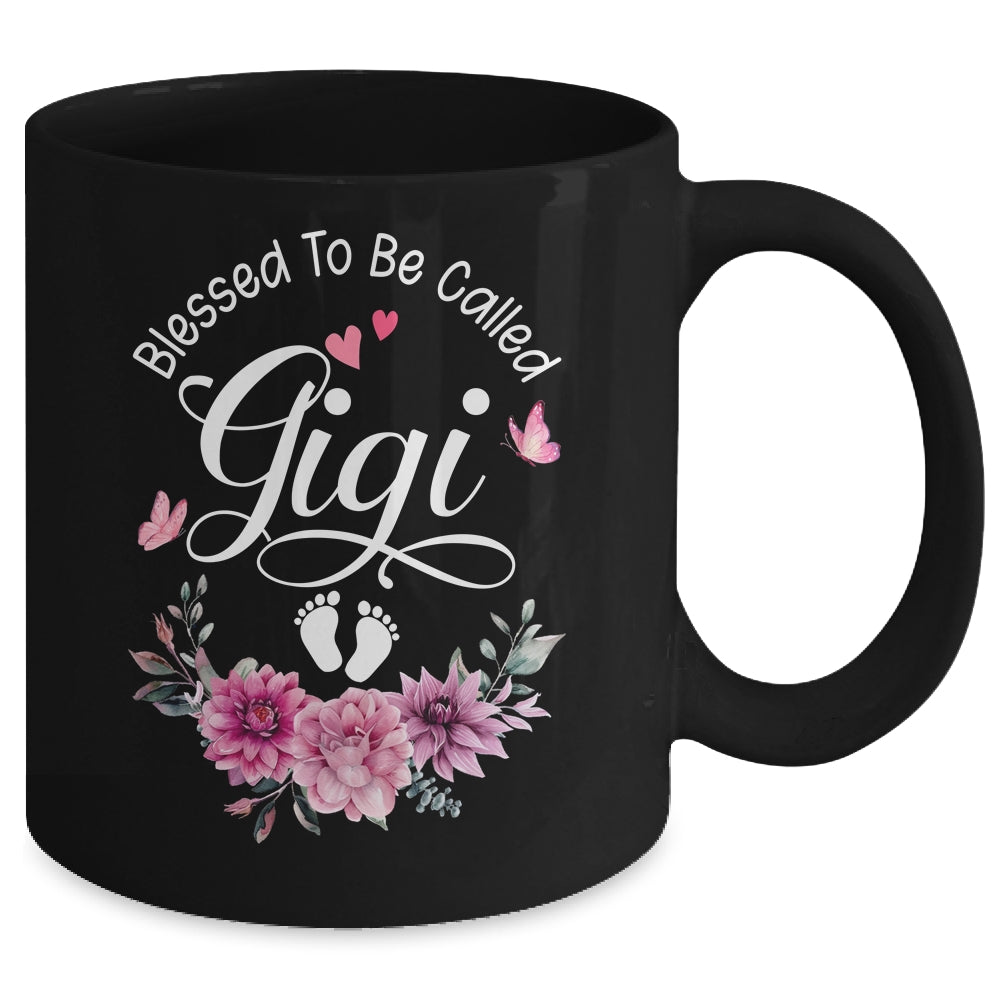 Blessed To Be Called Gigi Women Floral Decor Gigi Mug | teecentury