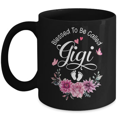 Blessed To Be Called Gigi Women Floral Decor Gigi Mug | teecentury