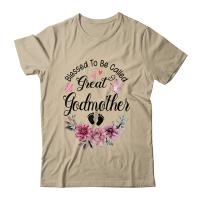 Blessed To Be Called Godmother Floral Godmother Mothers Day Shirt & Tank Top | teecentury