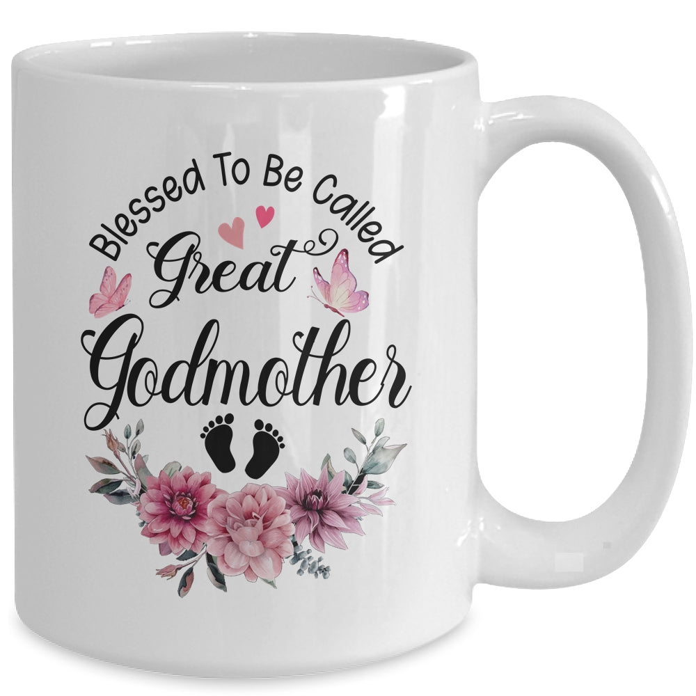 Blessed To Be Called Godmother Floral Godmother Mothers Day Mug | teecentury