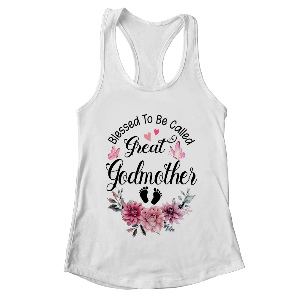 Blessed To Be Called Godmother Floral Godmother Mothers Day Shirt & Tank Top | teecentury