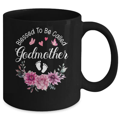 Blessed To Be Called Godmother Women Floral Decor Godmother Mug | teecentury