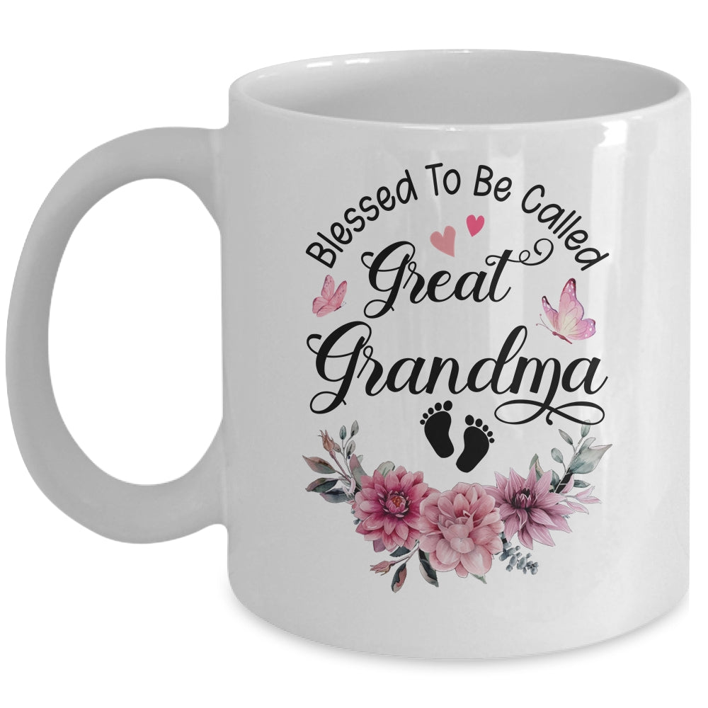 Blessed To Be Called Grandma Floral Grandma Mothers Day Mug | teecentury