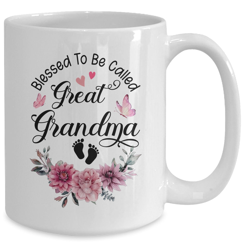 Blessed To Be Called Grandma Floral Grandma Mothers Day Mug | teecentury