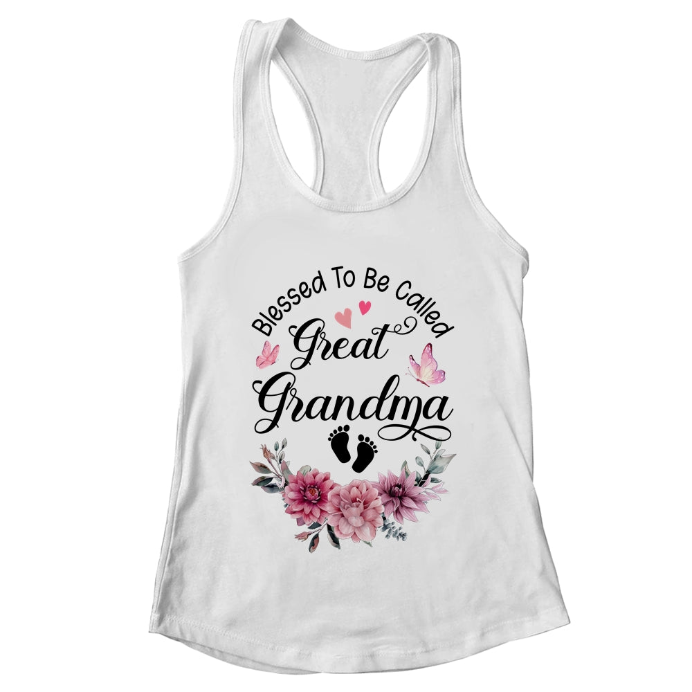 Blessed To Be Called Grandma Floral Grandma Mothers Day Shirt & Tank Top | teecentury